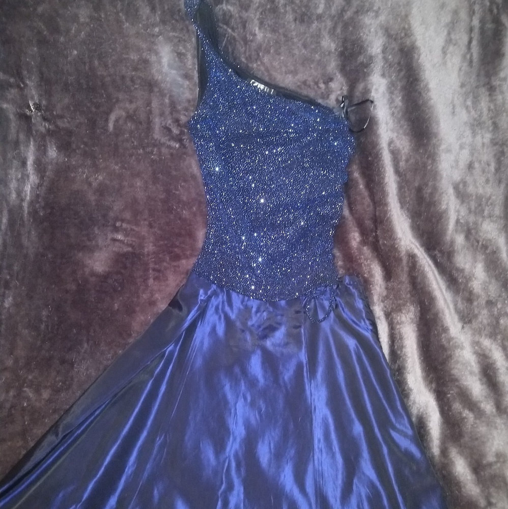 Two piece 90's navy prom dress